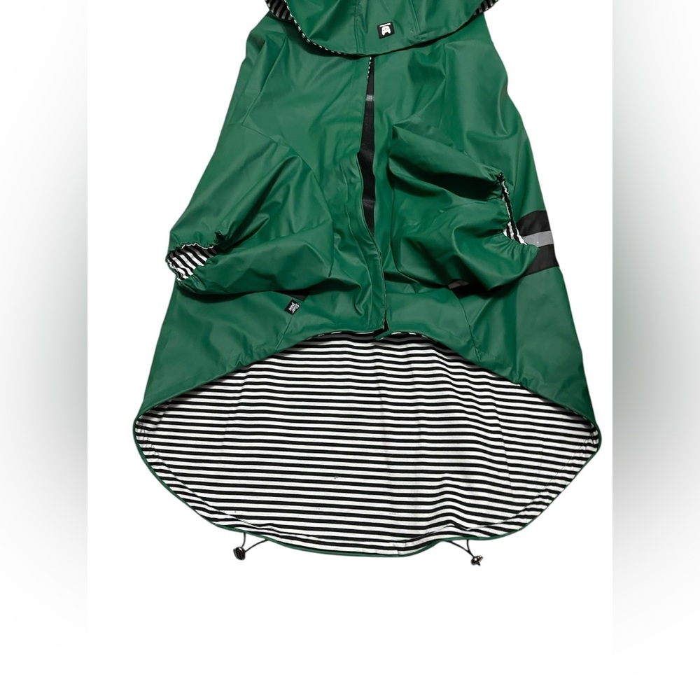 ❤️ NWOT Silver Paw Dog Reflective Raincoat Kids Green Hooded Raincoat - Picture 11 of 16
